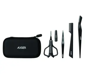 KAI AUGER / Augenbrauenpflegeset / 4-teilig / Titanbeschichtung / EVA-Etui