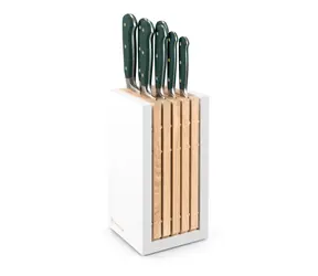 WÜSTHOF Messerblock Classic Color Fresh Rosemary / 7-teilig / geölte Esche
