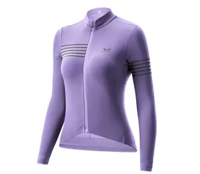 ROCKBROS YPW065 TVI Damen-Radtrikot Lila M / Langarm / Herbst/Winter