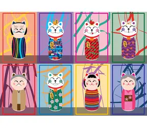 YAZZ Puzzle Maneki Kokeshi / 1000 Teile / 68 x 48 cm