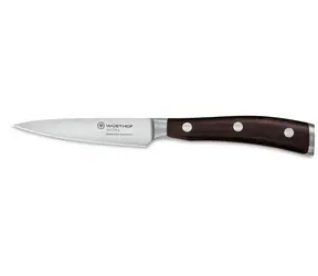 Wüsthof IKON Schälmesser 9 cm / Schälmesser / Grenadillgriff / Dreifach vernieteter Griff