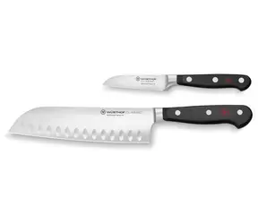 Wüsthof CLASSIC / Messerset / 2-teilig / Santoku 17 cm / Gemüsemesser 8 cm