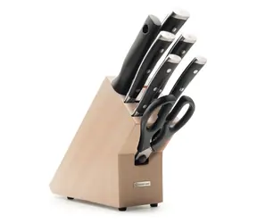 Wüsthof Classic Ikon Buche / Messerblock / 7-teilig / Wetzstahl / Küchenschere