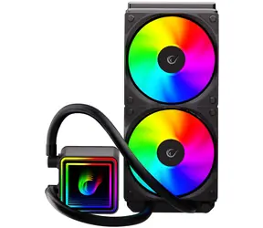Rampage Infinite V240 schwarz / AIO-CPU-Wasserkühlung / 240 mm / ARGB / Temperaturanzeige