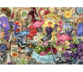 GRAPHICS Puzzle Gartencollage / 1000 Teile / 69 × 47,8 cm