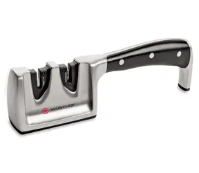 Wüsthof Zweistufiger Messerschärfer / Keramikklingen / Schleifwinkel 30° / Rutschfester Boden
