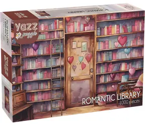 YAZZ Puzzle Romantische Bibliothek / 1000 Teile / 68 x 48 cm