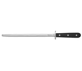 WÜSTHOF CLASSIC Rundwetzstahl 26 cm / schwarzer Kunststoffgriff / zur Messerpflege