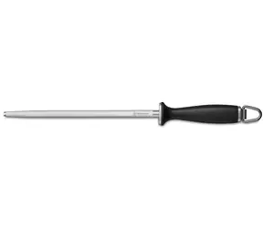 Wüsthof Runder Wetzstahl 26 cm / Messerschärfestahl / Ergonomischer Griff aus Kunststoff und Stahl