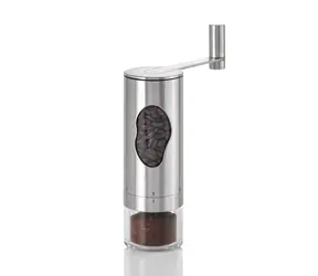 AdHoc Mr.Bean Silber / Kaffeemühle / manuell / Keramikmahlwerk / 6 Mahlgrade