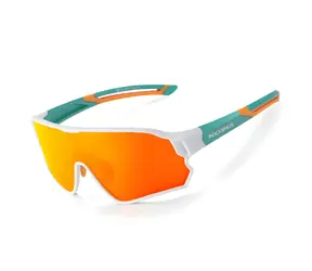 Rockbros 14110009003 grün-weiß / Fahrradbrille / Polarisiert / Kinder 8-14 Jahre