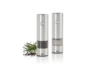 ADHOC i.Mill Salz- und Pfeffermühlen-Set / Edelstahl / USB-C-Ladeanschluss / CeraCut-Keramik / 17 cm