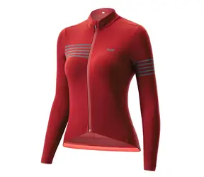 ROCKBROS YPW065 TVI Damen-Radtrikot Rot L / Langarm / Herbst/Winter
