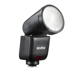 Godox V1 Mittelklasse-Blitzgerät für Canon / Rundkopf / TTL / HSS / Li- ION -Akku / Godox X 2,4 GHz