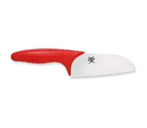 KAI Tim Mälzer Junior 11 cm / Kinderküchenmesser / Gezahnte Klinge / Fingerschutz / Etui