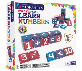MAGNA-TILES® microMAGS Magnetisches Bauset zum Zahlenlernen / 56 Teile