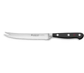 WÜSTHOF Klassisches Tomatenmesser 14 cm / Küchenmesser / Geschmiedeter Stahl / Doppelspitze