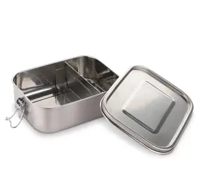 Weis Lunchbox mit Trennwand 0,8 l / Lunchbox / Edelstahl / Silikondeckeldichtung