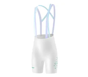 Rockbros YDDK017-1 weiße Damen-Radhose mit Trägern, mit Polsterung, Größe S