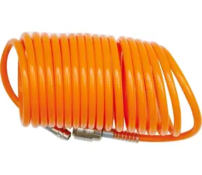Vorel Spiralschlauch PE 5x8 mm 10 m / Schlauch / Schnellkupplung 1/4" / Automatische Aufwicklung