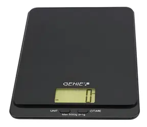 GENIE DLS 5 schwarz / Küchenwaage / bis 5 kg / LCD-Display / Tastensteuerung