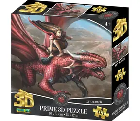 Prime 3D-Puzzle Drachenreiter / 3D-Effekt / 63 Teile