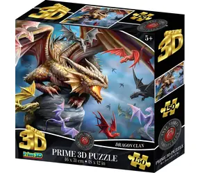 Prime 3D-Puzzle Drachenclan / 3D-Effekt / 150 Teile / 46 x 31 cm