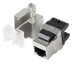 Lanberg Keystone-Modul RJ45-LSA schwarz / Keystone-Modul / CAT.6 FTP / 180° / Pinbelegung 568A/B