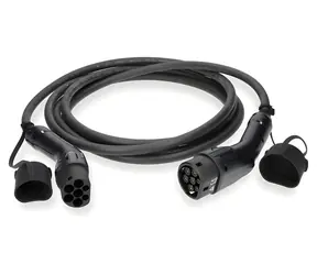 Nedis Ladekabel Typ 2 Schwarz / Ladekabel / 32 A / 22000 W / 3-phasig / 5 m