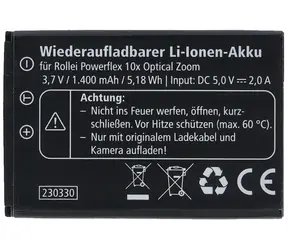 Rollei Ersatzakku für Powerflex 10X Kamera / Akku / Ersatzakku