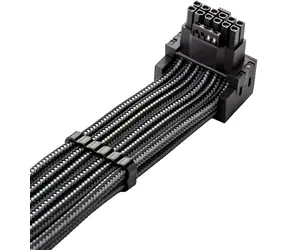 CableMod C-Series Pro Carbon-/PCIe-Stromkabel / 90° / 16-Pin auf 4X 8-Pin / Variante A