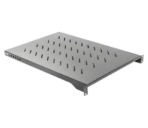 Lanberg AK-1010-B schwarz / Fester Einlegeboden / 19" / Tiefe 750 mm / Tragkraft bis zu 15 kg