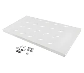 Lanberg AK-1001-S grau / Feste Rack-Ablage / 19" / 1 HE / 486 × 270 mm / Tragfähigkeit 120 kg