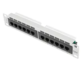 Lanberg Patchpanel 10" grau / Patchpanel / 12 Ports / 1 HE / Cat.6 UTP