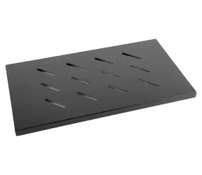 Lanberg AK-1002-B schwarz / Feste Rack-Ablage / 19" / 1 HE / 465 × 315 mm / Tragfähigkeit 120 kg