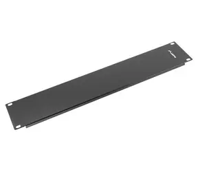 Lanberg 19"-Blindplatte 2HE schwarz / Blindplatte / Metall / RAL9004