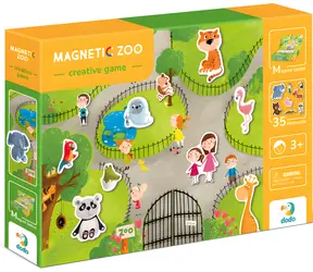 DODO Magnetisches Spielzoo / Magnete / 35 Stück / Tragbares Spielbrett