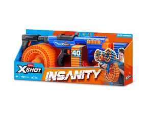 Zuru Kinderpistole X-Shot Insanity Motorisierter Hammer / 48 Darts / Schussweite 27 m / ab 8 Jahren