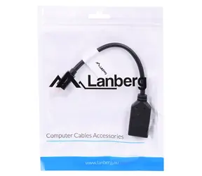 Lanberg AD-0003-BK schwarz / Adapter / Mini DisplayPort (M) auf DisplayPort (F) / 1920×1200 / 60 Hz
