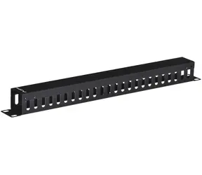 Lanberg AK-1201-B schwarz / Rack-Kabelorganizer / 19" / 1 HE / Typ A