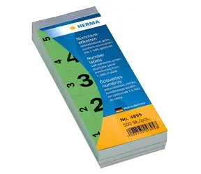 Herma Etiketten mit den Zahlen 1-500, grün / Etiketten / 28 x 56 mm / 500 Stück