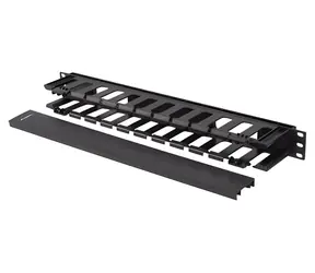 Lanberg 19" Kabelorganizer schwarz / Kabelorganizer / Kunststoff / 1 HE / Typ A