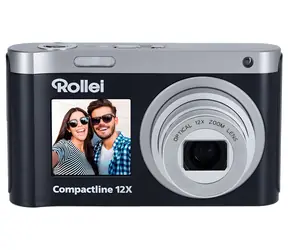 Rollei Compactline 12x schwarz / Digitalkamera / 64 MP / 12-facher Zoom / 2,8" IPS-LCD / 4K-UHD-Video / Bildstabilisierung