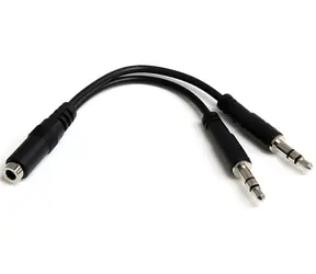 StarTech Adapter-Headset 3,5 mm auf 2x 3,5 mm schwarz / Adapter / F/M / 0,13 m