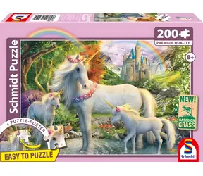 Schmidt Puzzle Einhorn mit Jungen / 200 Teile / 43,2 × 29,1 cm