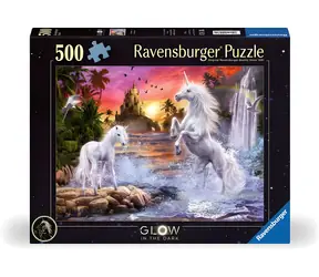 Ravensburger Leuchtendes Puzzle Einhörner am Fluss / 500 Teile / 49 x 36 cm