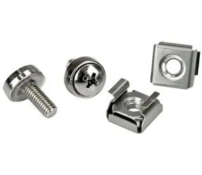 StarTech M5 Käfigmuttern und -schrauben / Rack-Montagesatz / 100 Stück / Silber
