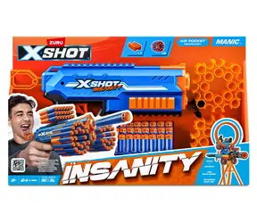 Zuru Kinderpistole X-Shot Insanity Manic / 24 Darts / Schussweite 30 m / ab 8 Jahren