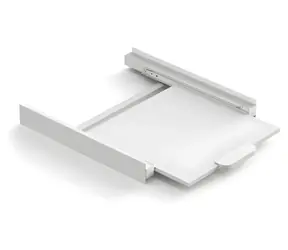 Xavax Stack Slide weiß / Verbindungsstück für Waschmaschine und Trockner / mit ausziehbarer Ablage / universell