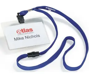 Durable Textilarmband, blau, 10 Stück / Armband / Namensschild mit Tasche / 6 x 9 cm / 10 Stück